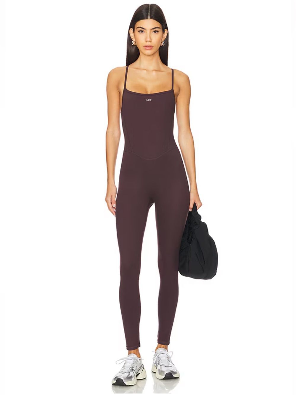 REVOLVE 437 The Onesie Jumpsuit in Espresso Size XS Chic Athleisure Lounge Gym